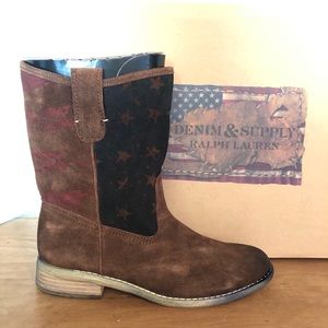 Denim and Supply Star printed suede boots NIB 8.5